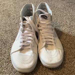 White Vans Hightop Sneakers
